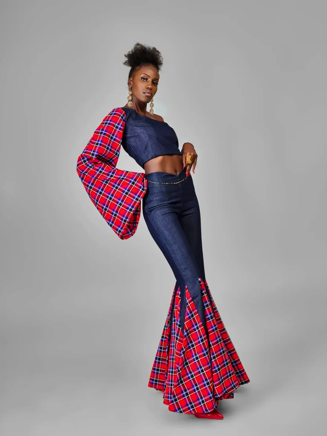 Flared Bottom Pants Set