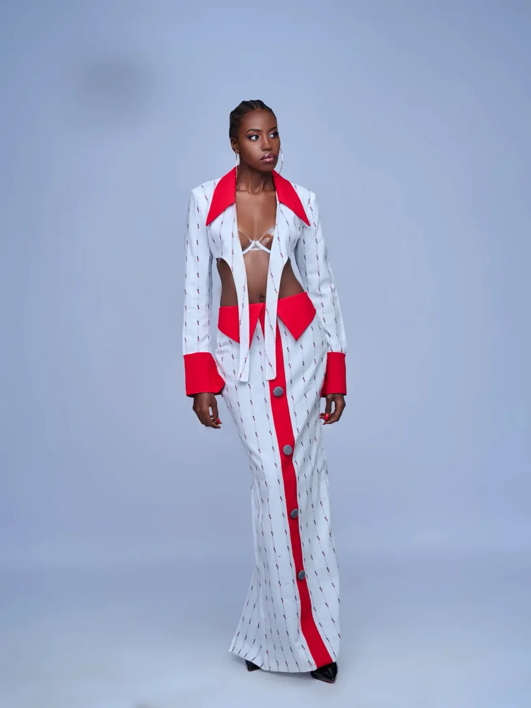 Elegant Two-Piece Skirt Suit