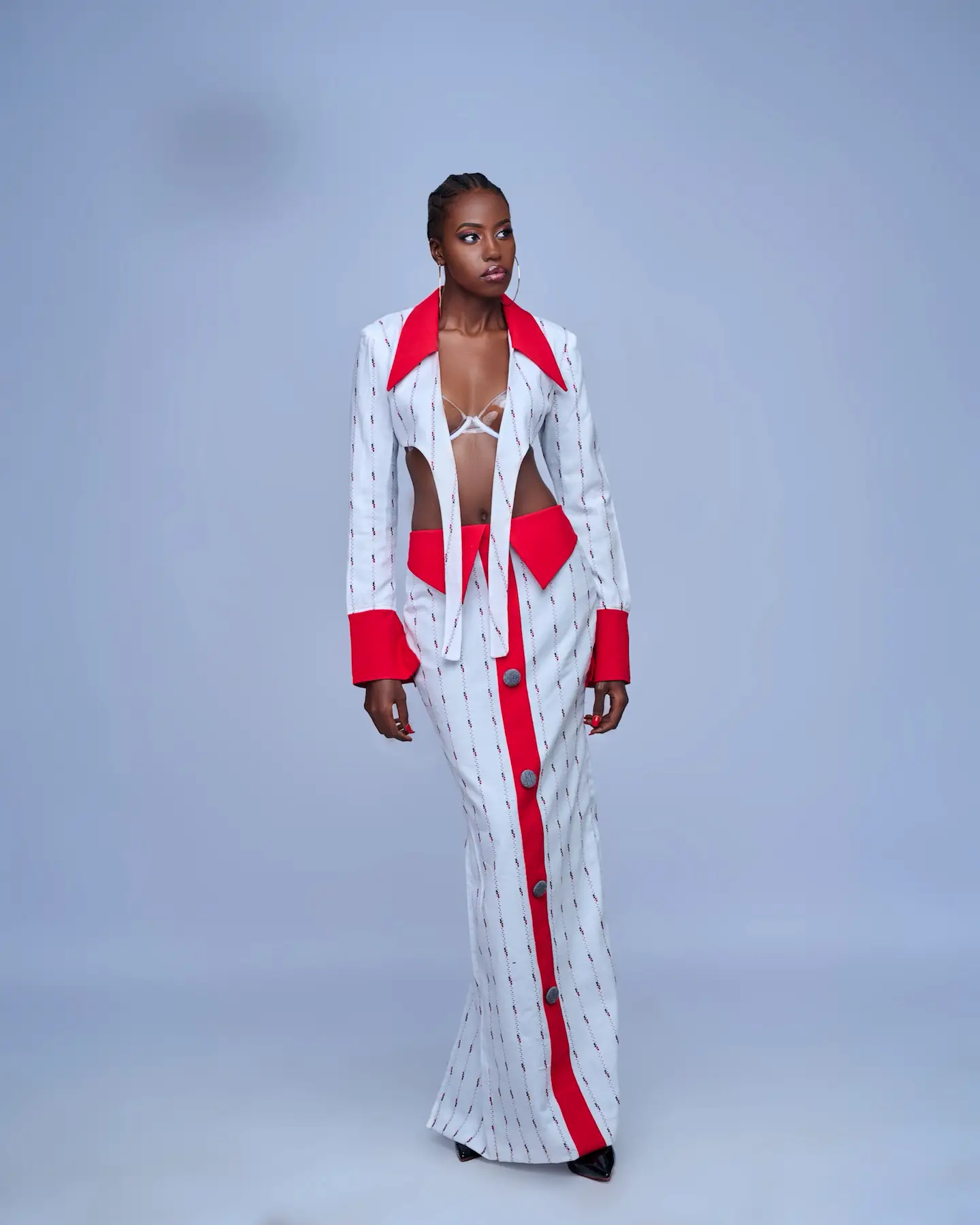 Elegant Two-Piece Skirt Suit