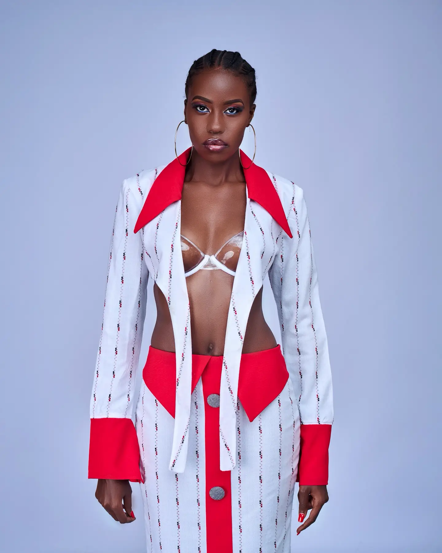 Elegant Two-Piece Skirt Suit - Image 2