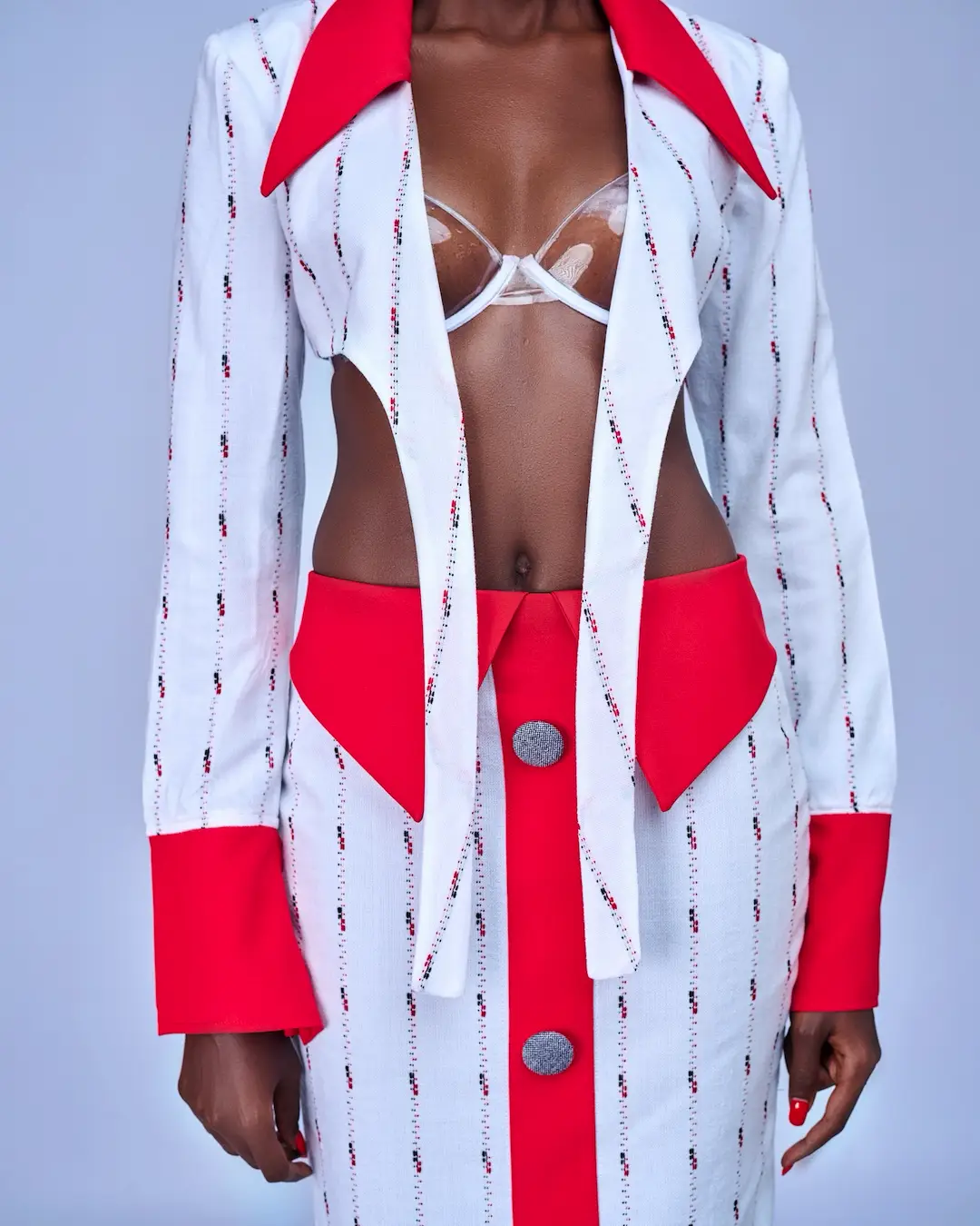 Elegant Two-Piece Skirt Suit - Image 3