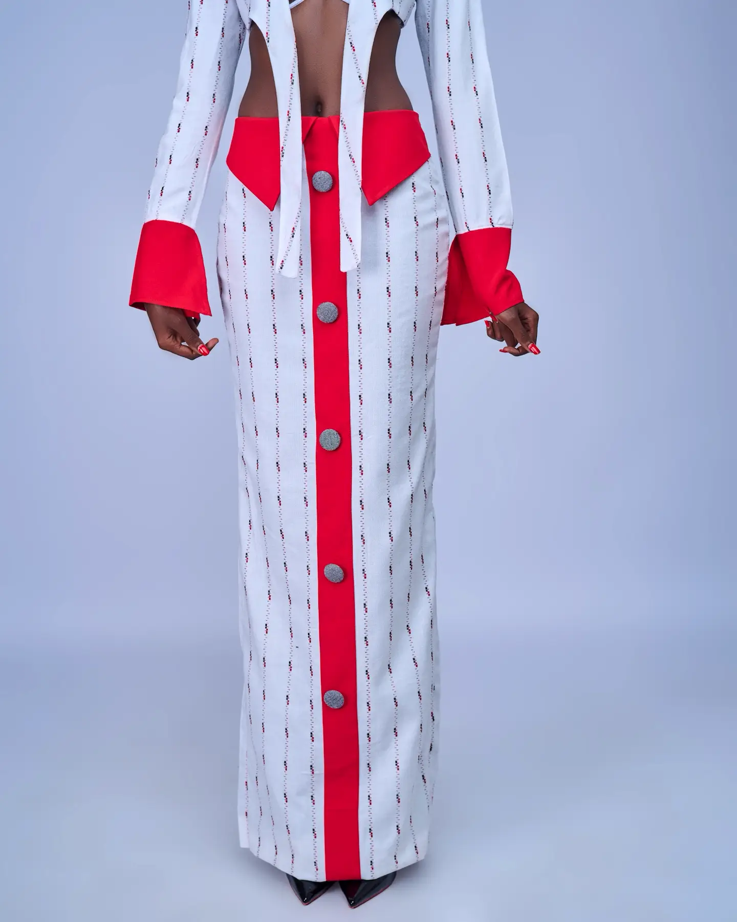 Elegant Two-Piece Skirt Suit - Image 4