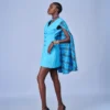 Blazer Dress with a Maasai Shuka Cover-Up